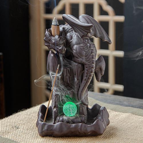 龙腾云雾，静享禅意 这款翼龙倒流香炉让家居秒变仙境